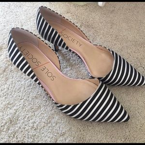 Sole Society Striped Heels